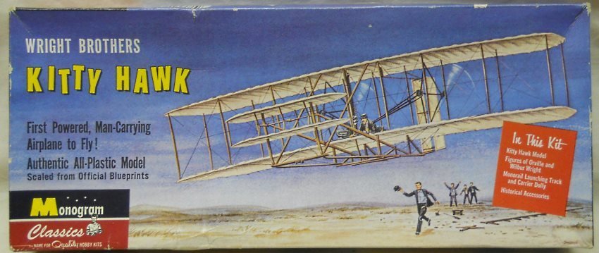 Monogram 1/40 Wright Brothers Kitty Hawk, 85-0030 plastic model kit